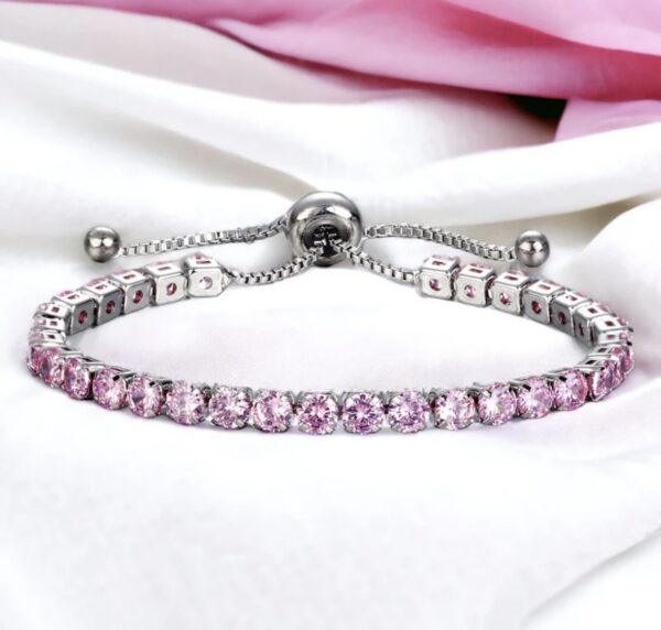 Zirconia pink bracelet