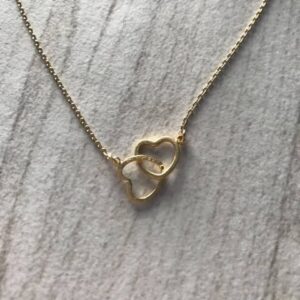 two heart necklace