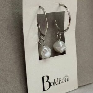 Silver drop hoops
