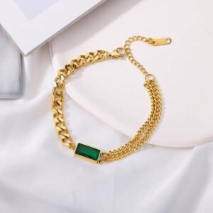 Green stone bracelet