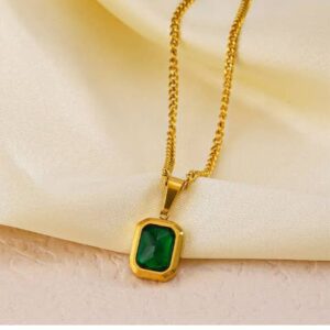 Green Geometric Pendant