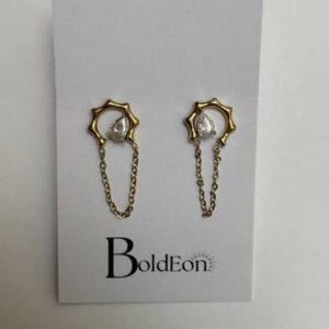 One stone dangle earring