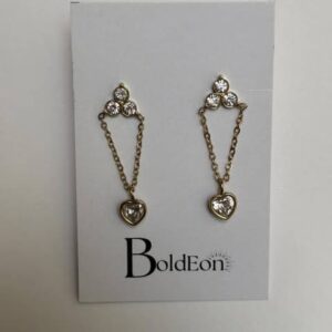 Dangle heart earring