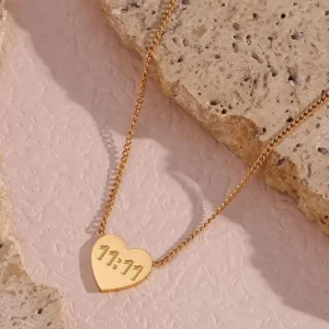 11:11 heart pendant